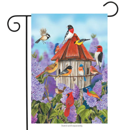 Birds & Lilacs Garden Flag - g00343