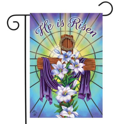 Easter Cross Religious Garden Flag -g00785