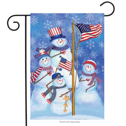 Patriotic Snowmen Garden Flag - g00257