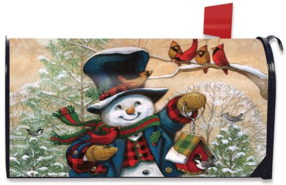 Winter Friends Mailbox Cover (Snowman) - m00089