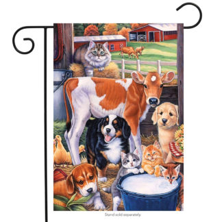 Animals in the Barn Garden Flag - g00127