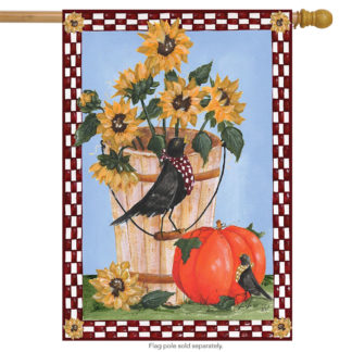 Autumn Crows Garden Flag - g00238