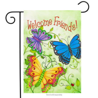 Butterfly Welcome Garden Flag-g00163