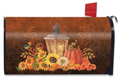 Fall Lantern Mailbox Cover - m00503