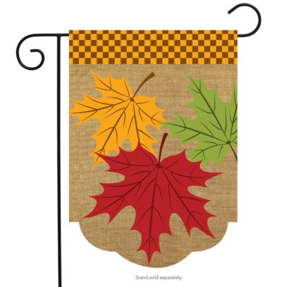 Fall Leaves Burlap Garden Flag - g00560
