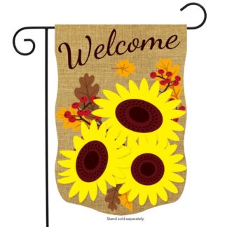 Fall Sunflowers Burlap Garden Flag -g00724