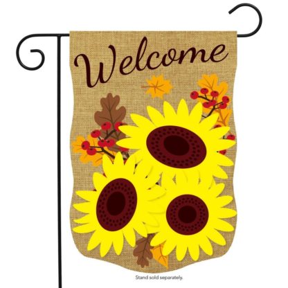 Fall Sunflowers Burlap Garden Flag -g00724