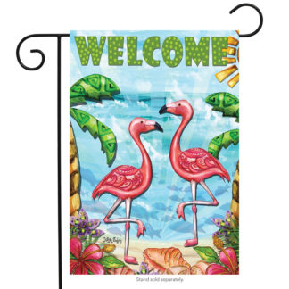 Flamingo Beach Garden Flag - g00323