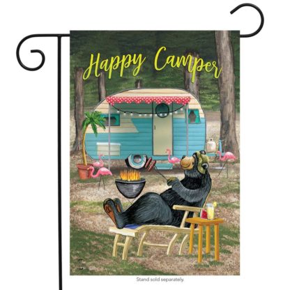 Happy Camper Bear Garden Flag - g00610