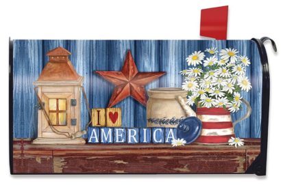 Lantern & Daisies Mailbox Cover - m00381