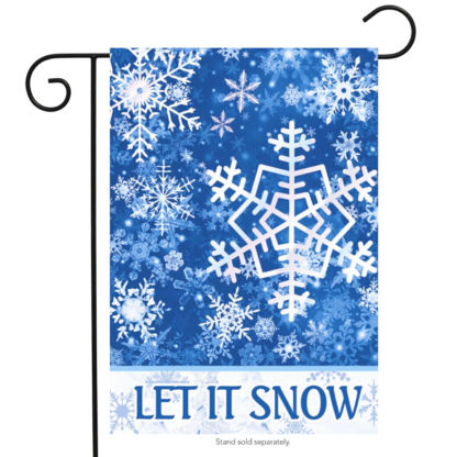 Let It Snow Snowflakes Garden Flag - g00578