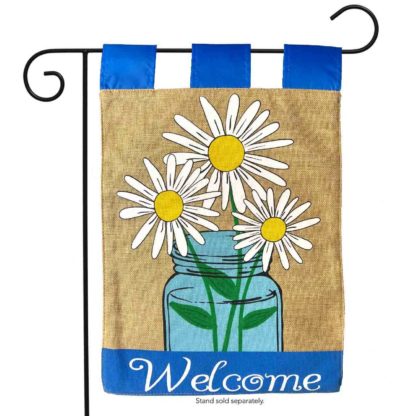 Mason Jar Burlap Garden Flag - g00650