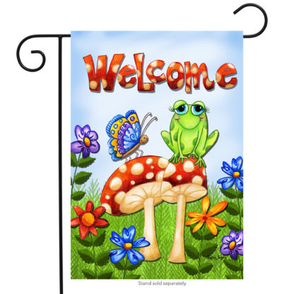 Mushroom Frog Garden Flag -g00041