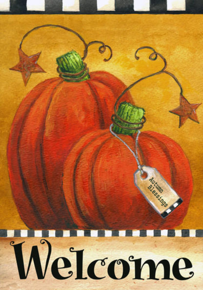 Pumpkin Autumn Welcome Garden Flag - g00063