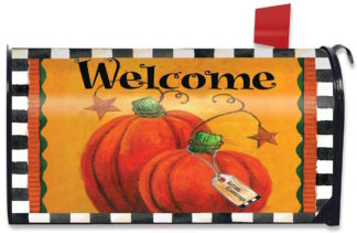 Pumpkin Autumn Welcome Mailbox Cover -m00063