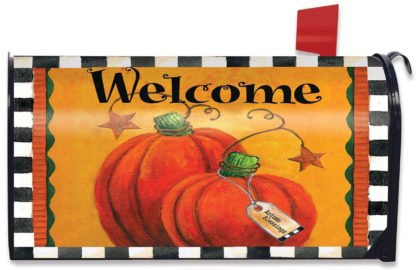 Pumpkin Autumn Welcome Mailbox Cover -m00063