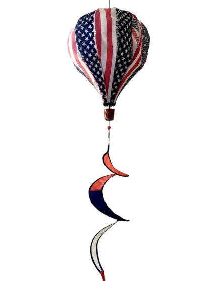 Red White & Blue Deluxe Hot Air Balloon Wind Twister -w000027