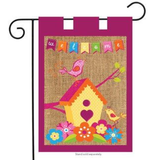 Spring Birds Burlap Garden Flag - g00649