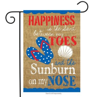 Summer Happiness Burlap Garden Flag -g00655