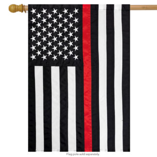 Thin Red Line Embroidered House Flag -h00671