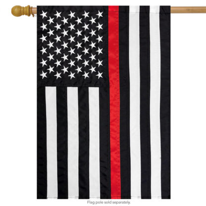 Thin Red Line Embroidered House Flag -h00671