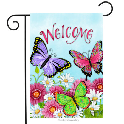 Welcome Butterfly Garden Flag -g00034