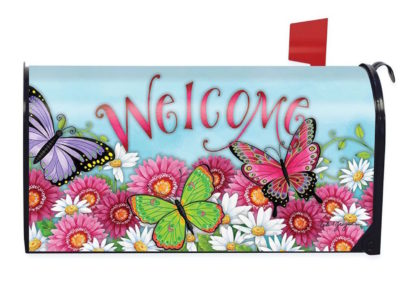 Welcome Butterfly Mailbox Cover - m00034