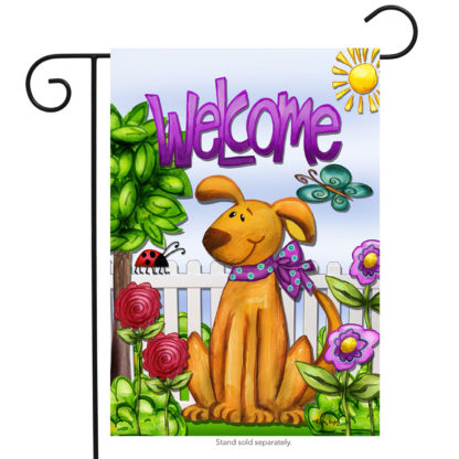 Welcome Dog Garden Flag - g00023