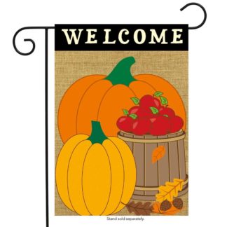 Welcome Harvest Burlap Garden Flag -g00725