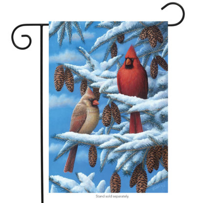 Winter Cardinals Garden Flag - g00220