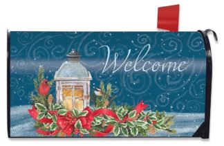 Winter Lantern Mailbox Cover -m00519