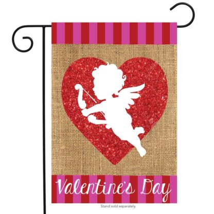 Cupid Burlap Garden Flag -g00647