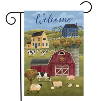 Spring Countryside Welcome Garden Flag -g00791