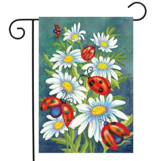 Welcome Ladybugs Floral Garden Flag -g00805