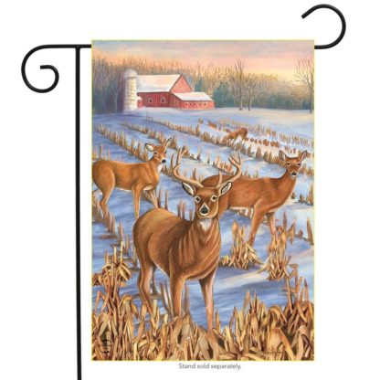 Winter Deer Garden Flag -g00723